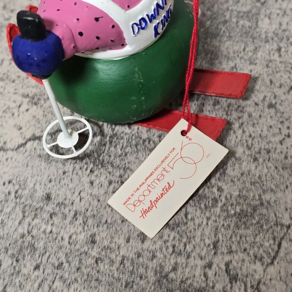 Department 56 Snow Attire DownHill King Snowman Ornament Vintage Snowman